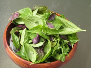 bowl of basil