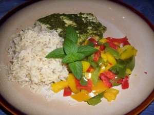 pestoed fish