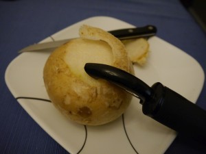 peeling jicama