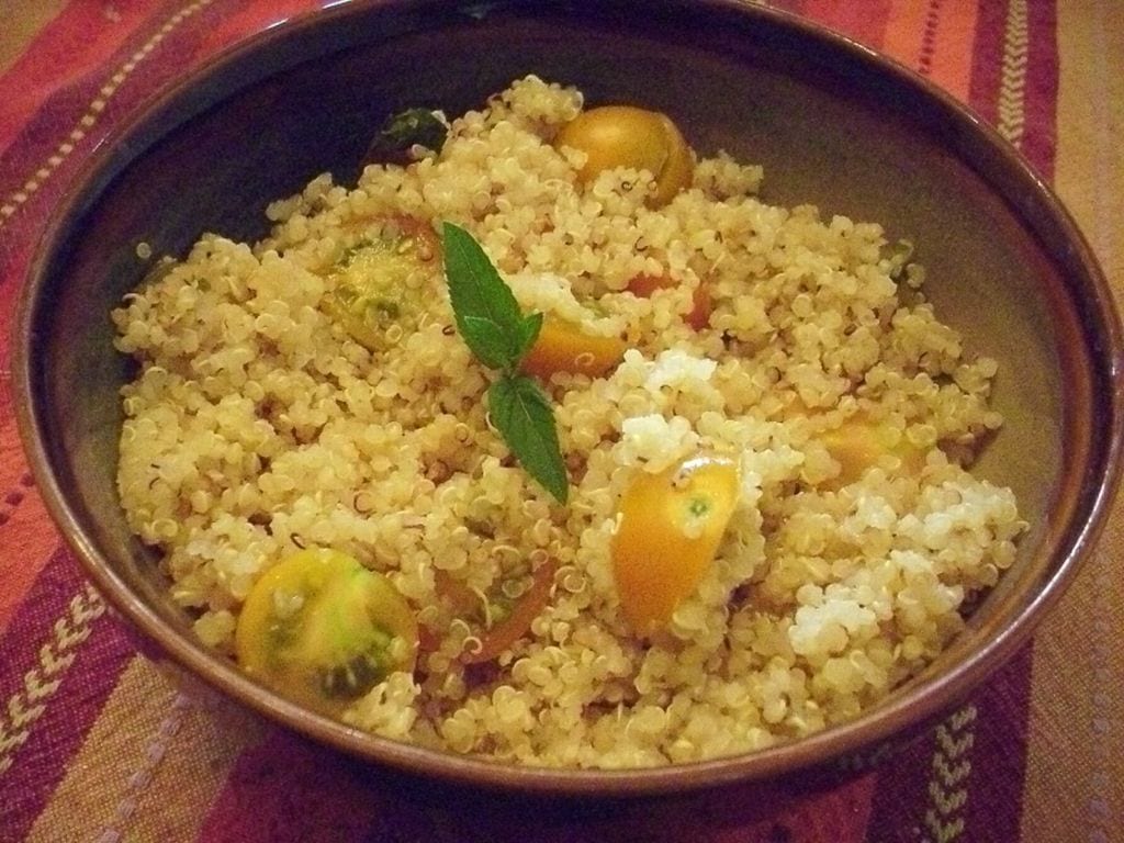 Mint quinoa bowl