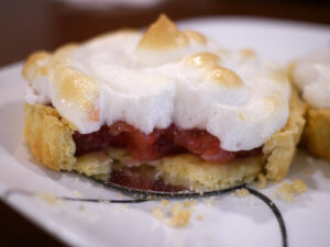 Strawberry Meringue Tart inside